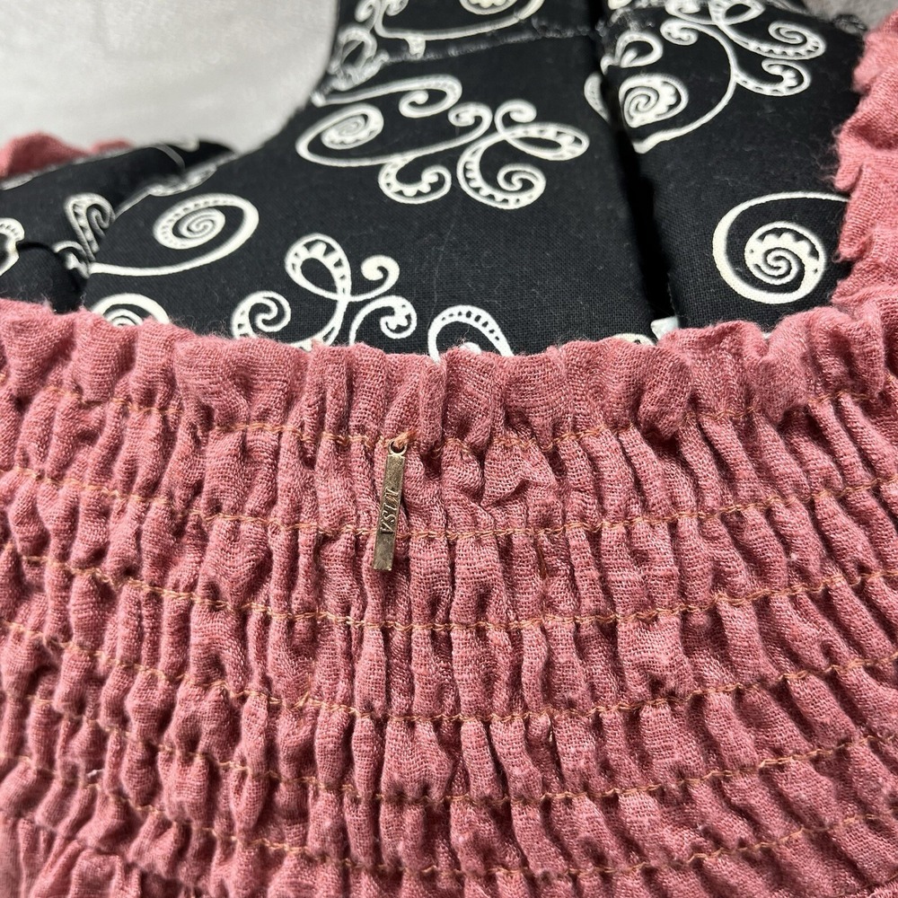 MISA Los Angeles Ruffle‎ Mini Dress Smocked Long Sleeve Tiered Pink XS - Picture 9 of 10